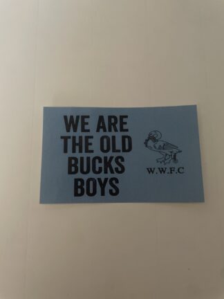 10cm x 6cm Wycombe Supporters Group 1887 - Old Bucks Boys Stickers 3
