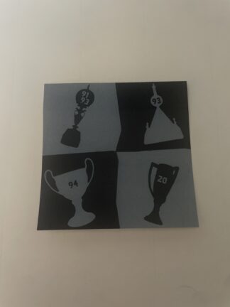 8cm x 8cm - Wycombe Supporters Group 1887 - Trophies Sticker