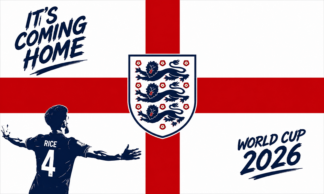 England World Cup Flag 2026 - Declan rice