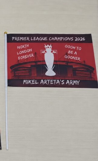 Premier League Winners Flag - A4 Handwaving Flag (Pack of 5)