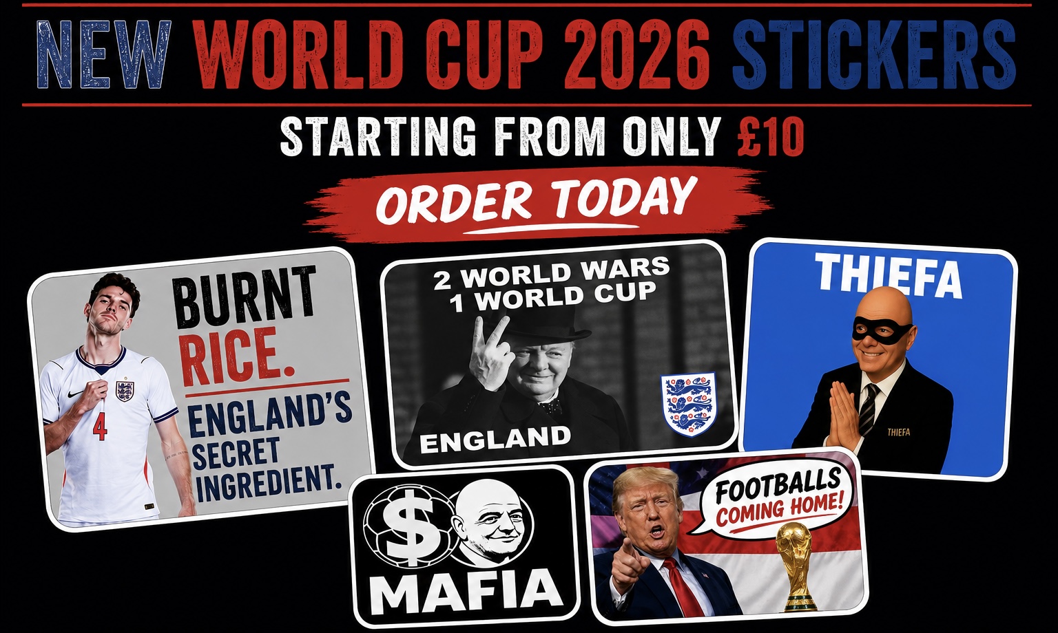 England World Cup 2026 Stickers