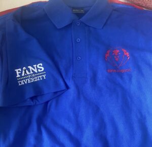 Custom embroidered polo shirt with sleeve embroidery and chest logo