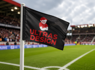 custom football corner flags printed with your club logo