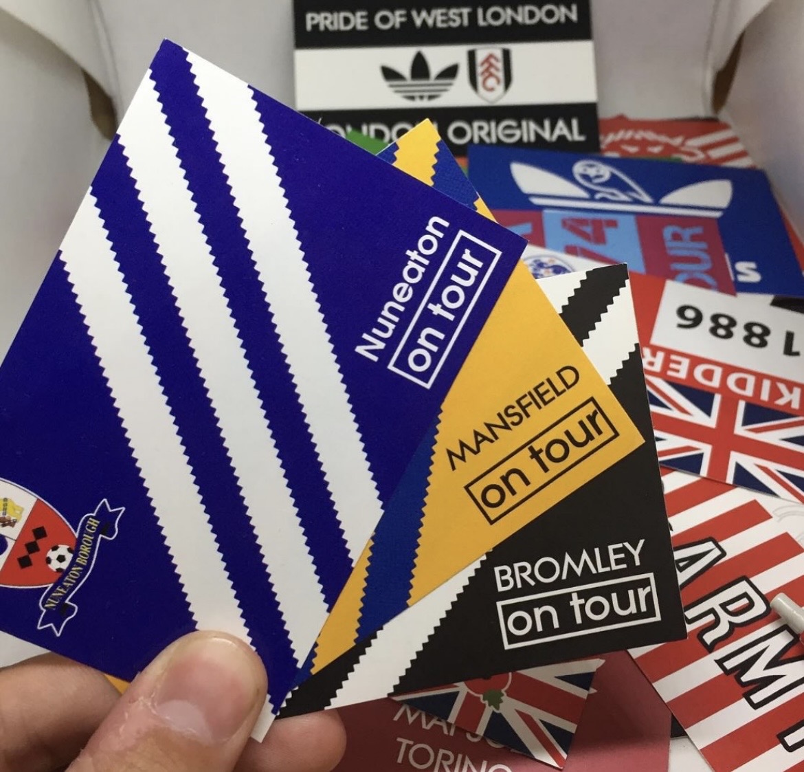 Custom football stickers printed for football clubs and supporters groups.
