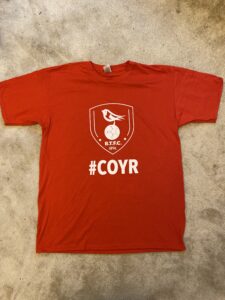 Custom printed football supporter T-Shirt with club logo