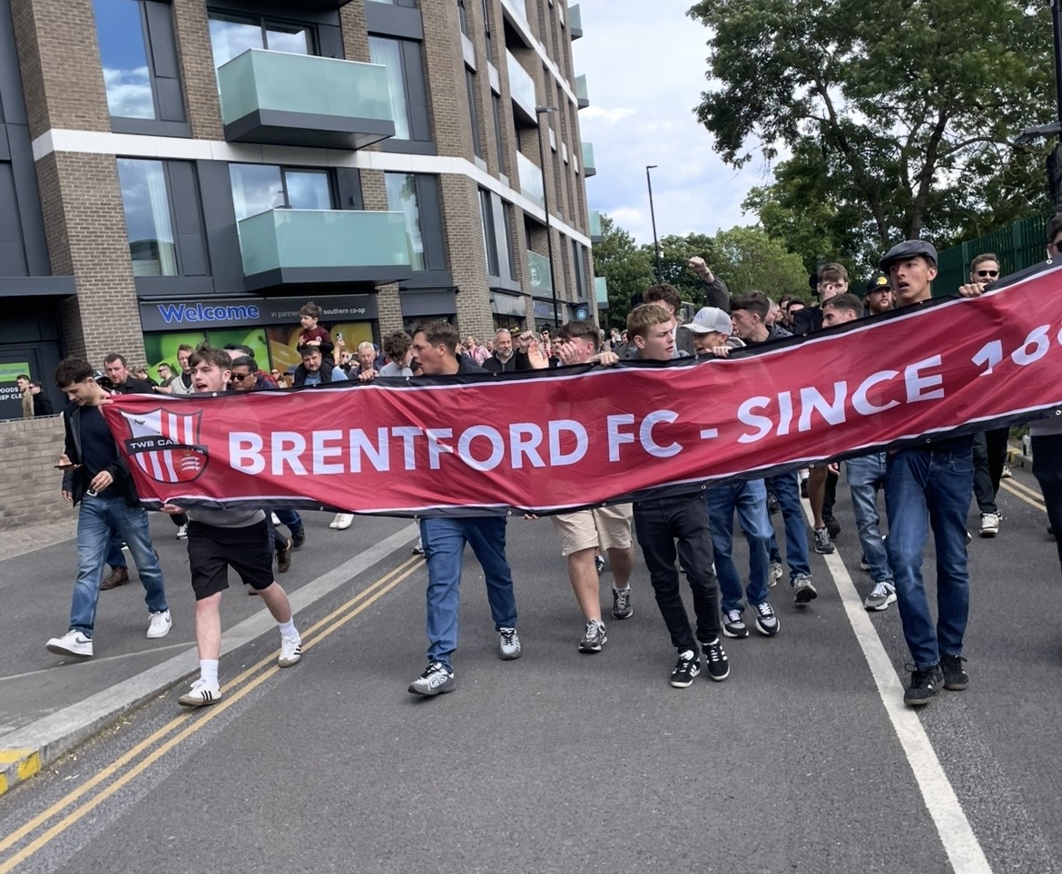 Long thin Supporter March Fans flag