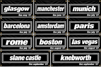 Oasis 2027 Gig Venue Flag - Black & White