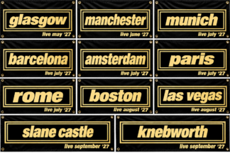 Oasis 2027 Gig Venue Flag - Gold & Black