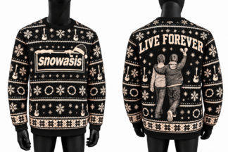 Oasis Inspired 'Live Forever' Christmas Jumper
